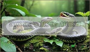 snake size and feeding frequency