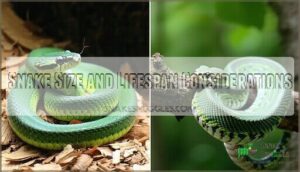 snake size and lifespan considerations