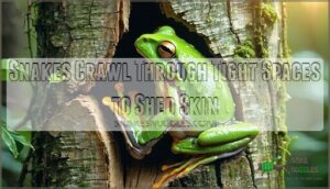 snakes crawl through tight spaces to shed skin