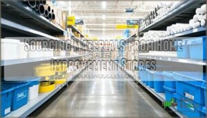 sourcing materials from home improvement stores