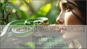 teaching the boa to recognize the face