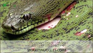 trauma to scales