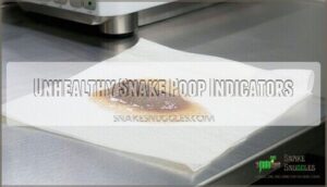 unhealthy snake poop indicators