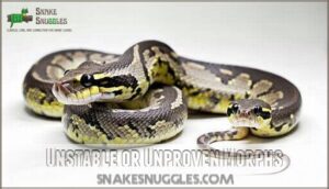unstable or unproven morphs
