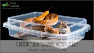 using a separate container