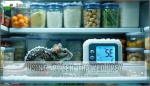 using frozen-thawed prey