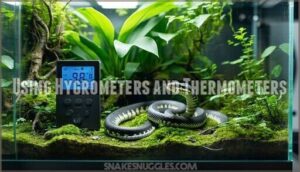 using hygrometers and thermometers