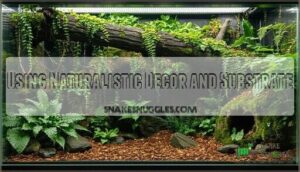using naturalistic decor and substrate