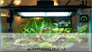 using thermometers and hygrometers