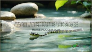 warm water baths and soaks