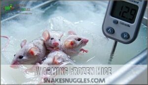 warming frozen mice