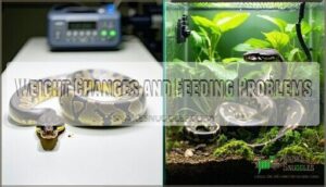 weight changes and feeding problems