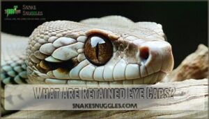 what are retained eye caps
