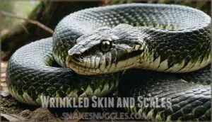 wrinkled skin and scales wrinkled skin and scales