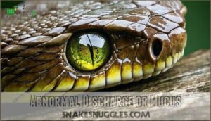 abnormal discharge or mucus