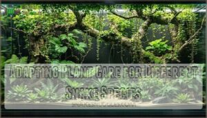adapting plant care for different snake species