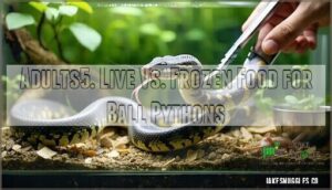 adults5. live vs. frozen food for ball pythons