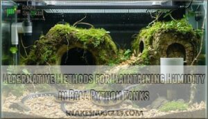 alternative methods for maintaining humidity in ball python tanks