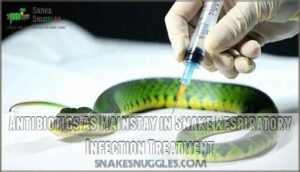antibiotics as mainstay in snake respiratory infection treatment