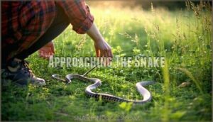 approaching the snake