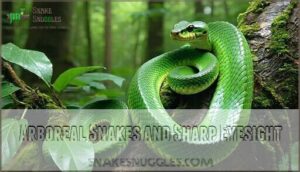 arboreal snakes and sharp eyesight