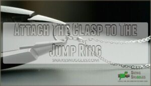 attach the clasp to the jump ring