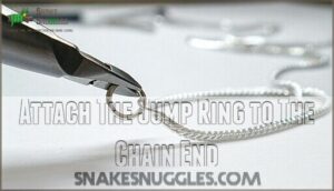 attach the jump ring to the chain end