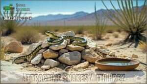 attracting snakes with prey