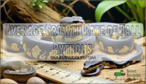 average growth rate of ball pythons