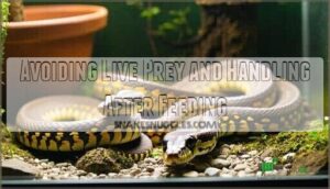 avoiding live prey and handling after feeding