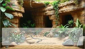 backgrounds, rocks, and plants
