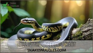 ball python feeding chart
