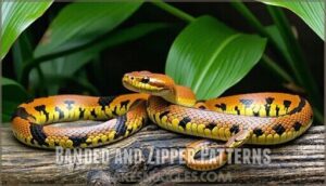 banded and zipper patterns