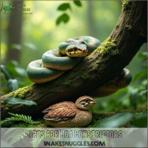 birds for boa constrictors