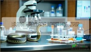 blood work and urine analysis