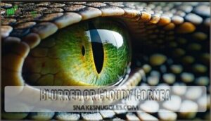 blurred or cloudy cornea