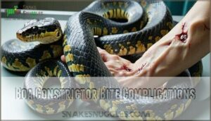 boa constrictor bite complications