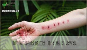 boa constrictor bite pain level