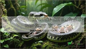 boa constrictor egg laying