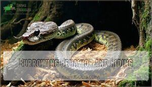 burrowing behavior and hiding