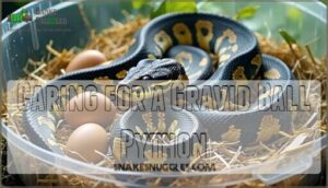 caring for a gravid ball python