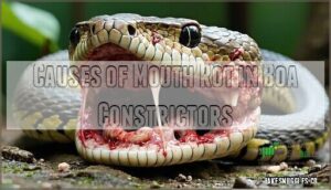 causes of mouth rot in boa constrictors