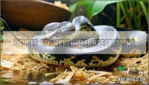 causes of snake mite infestations