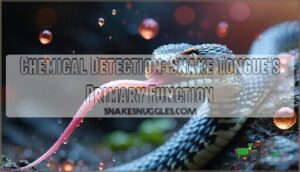 chemical detection: snake tongue's primary function