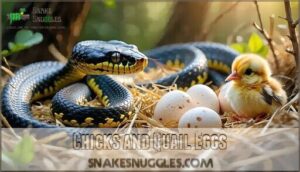 chicks and quail eggs