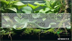 choosing safe plants for snake habitats