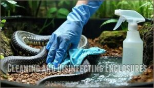 cleaning and disinfecting enclosures