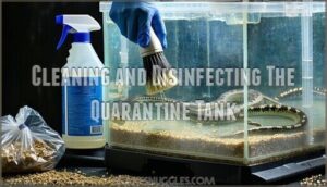 cleaning and disinfecting the quarantine tank