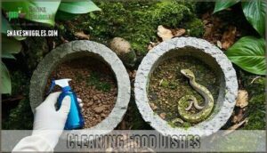 cleaning food dishes
