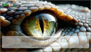 cloudy or opaque eyes